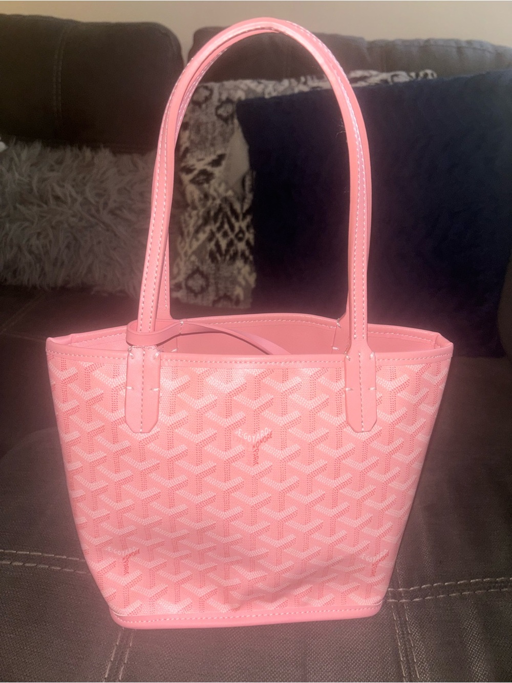 Pink Designer-Style Tote Bag
